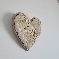 Seashell Heart Wall Art - Nautical Beachy Home Decor for Bedroom/Living Room shell decoration home decor gifts sea shells boho hanging heart  Handmade Heart - Shaped Seashell Wall Decor | Coastal Home Decoration