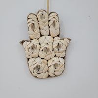Handmade Seashell Hamsa Hand Wall Decor – Sacred Protective Symbol for Ramadan Blessings & Home Ambiance