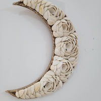 Ramadan Kareem Handmade Seashell Crescent Wall Decor – Sacred Coastal-Infused Accent for Your Holy Month Space
