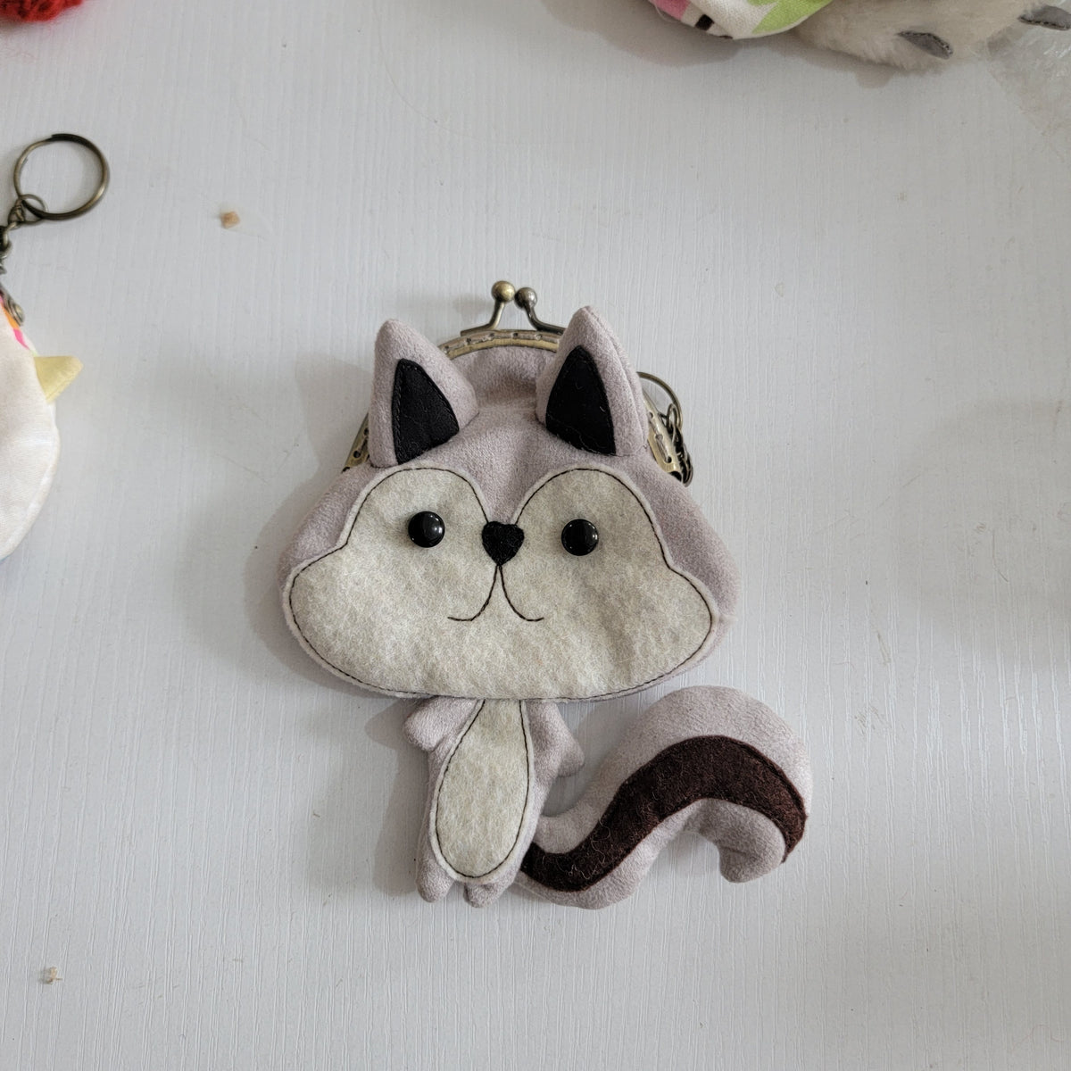 Adorable Kiss - Lock Coin Purse with Keychain CUT FOX SHAPE Lock Wallet with Key Ring for Small Essentials CHRISTAS GIFTS GIFT ITEMS