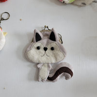 Adorable Kiss - Lock Coin Purse with Keychain CUT FOX SHAPE Lock Wallet with Key Ring for Small Essentials CHRISTAS GIFTS GIFT ITEMS