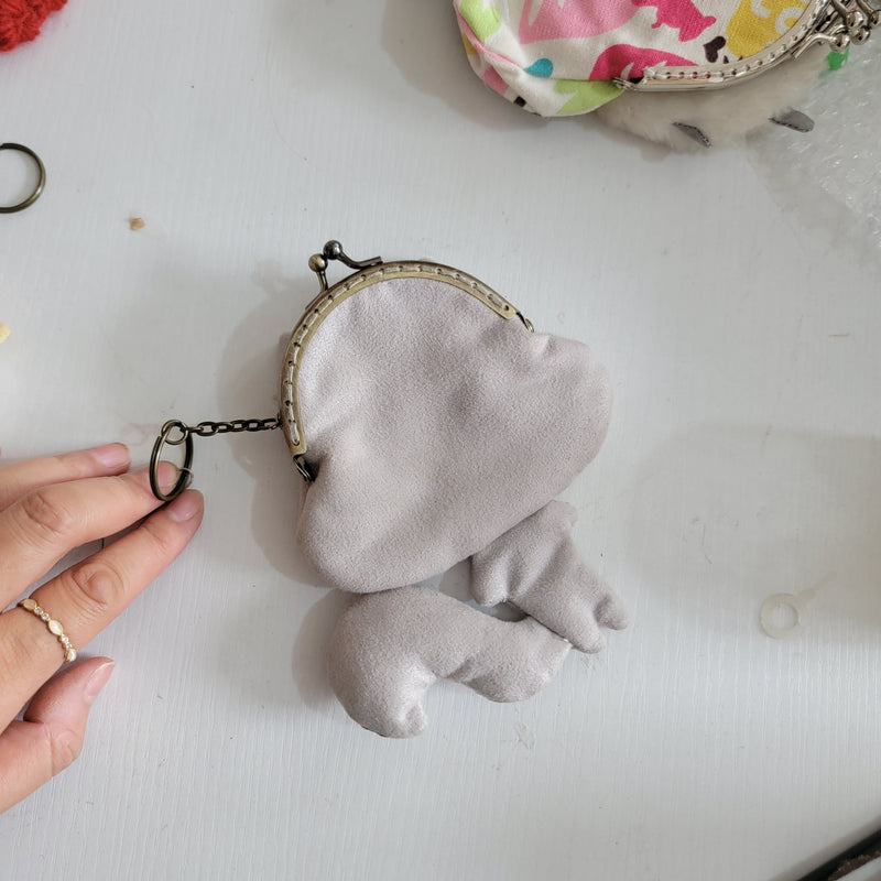 Adorable Kiss - Lock Coin Purse with Keychain CUT FOX SHAPE Lock Wallet with Key Ring for Small Essentials CHRISTAS GIFTS GIFT ITEMS