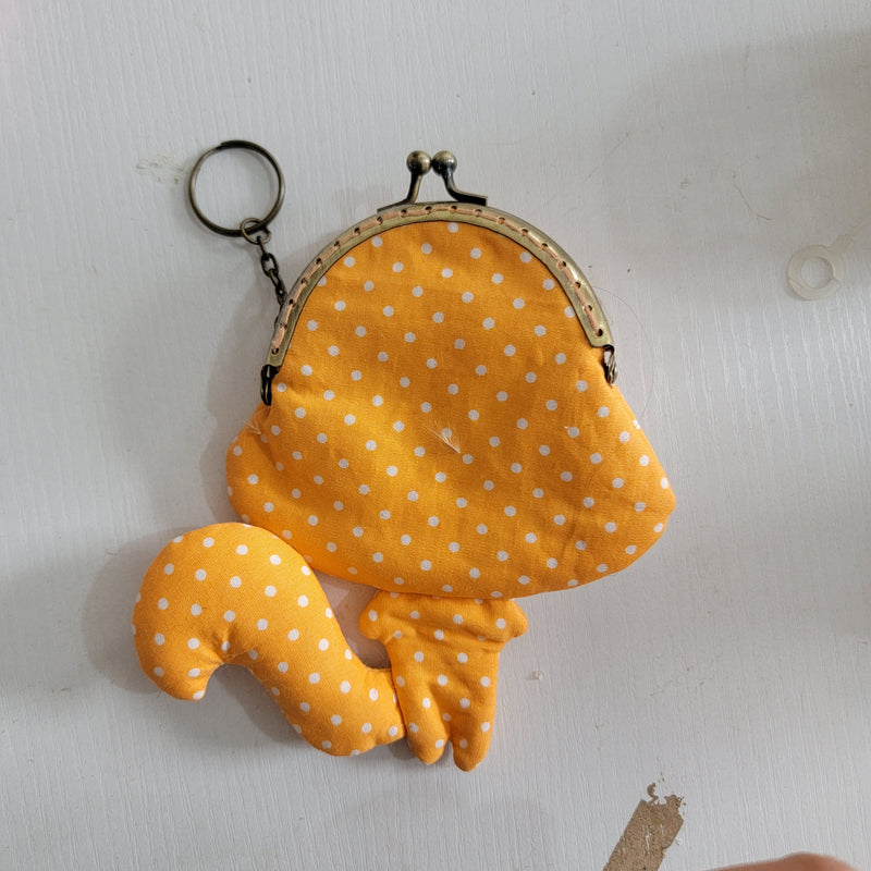 Adorable Kiss - Lock Coin Purse with Keychain CUT FOX SHAPE Lock Wallet with Key Ring for Small Essentials CHRISTAS GIFTS GIFT ITEMS