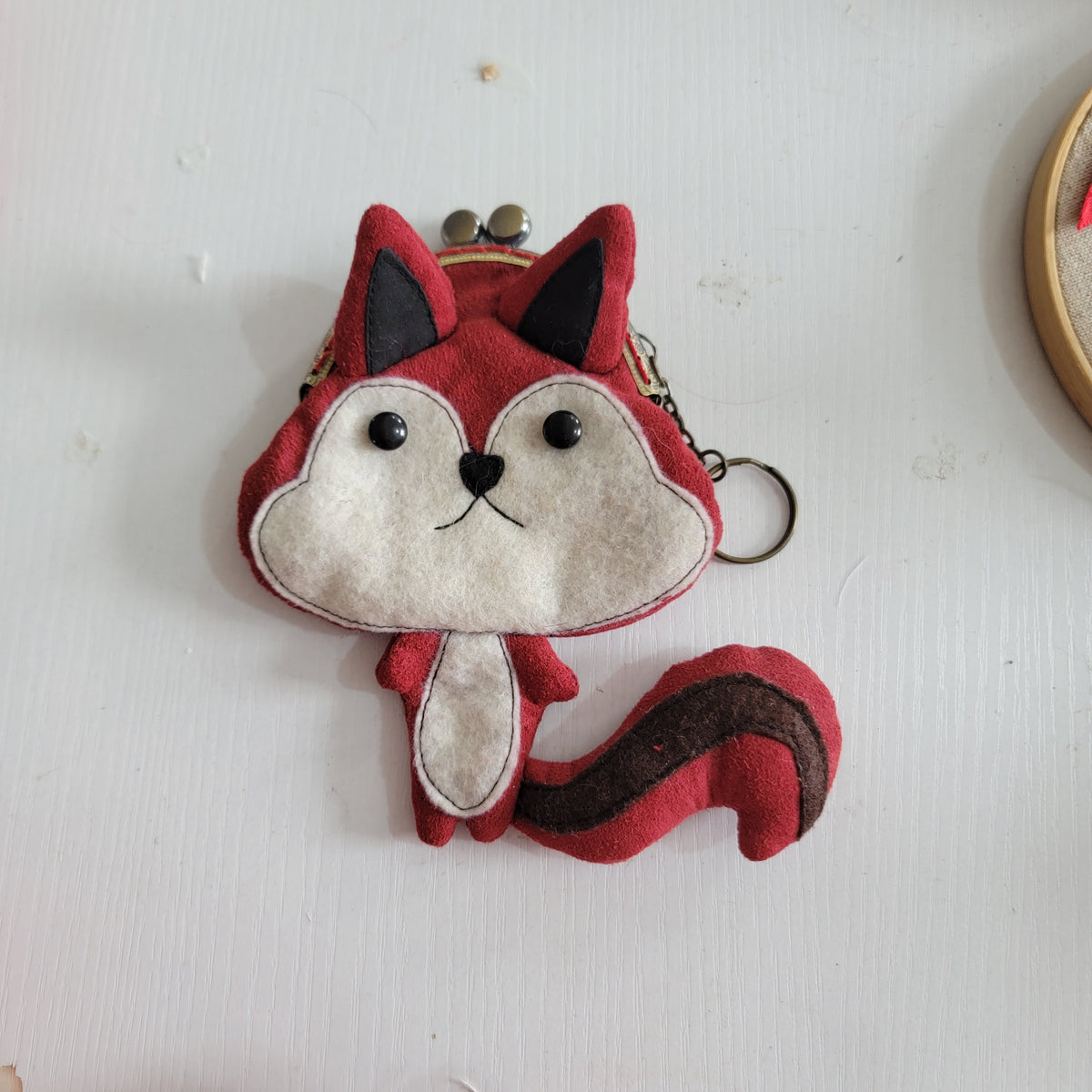 Adorable Kiss - Lock Coin Purse with Keychain CUT FOX SHAPE Lock Wallet with Key Ring for Small Essentials CHRISTAS GIFTS GIFT ITEMS