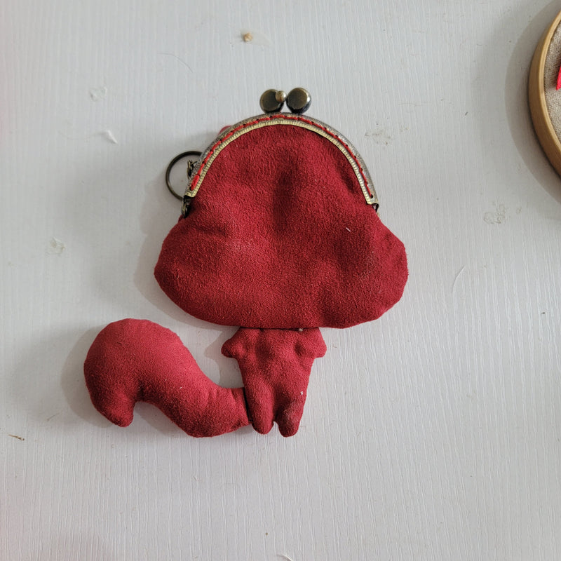 Adorable Kiss - Lock Coin Purse with Keychain CUT FOX SHAPE Lock Wallet with Key Ring for Small Essentials CHRISTAS GIFTS GIFT ITEMS