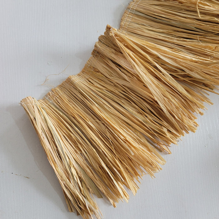 Natural Raffia Straw Tassel Grass Trim Garland Ornament for Wedding Party Living Room Bedroom - Background Decorations