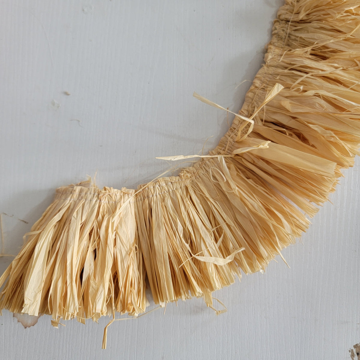 Natural Raffia Straw Tassel Grass Trim Garland Ornament for Wedding Party Living Room Bedroom - Background Decorations