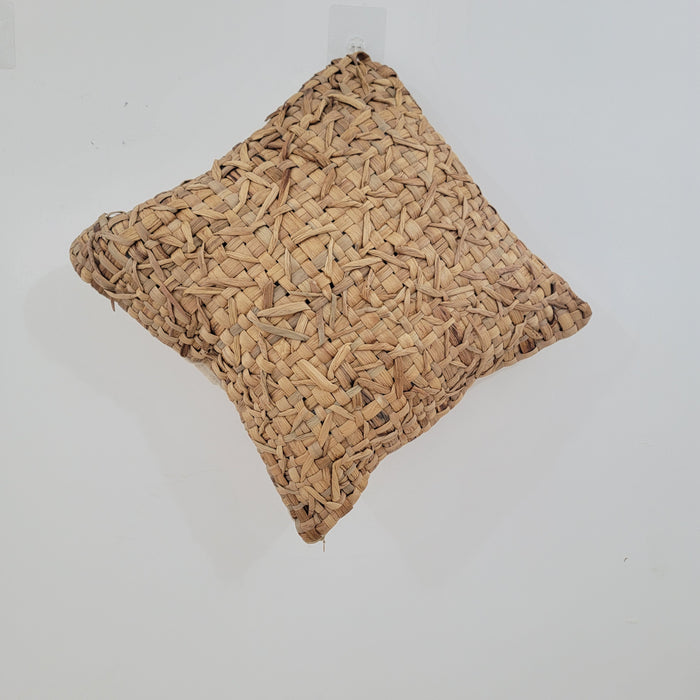 Natural Fiber weaving Pillow cushion crochet cushion Water hyacinth boho style Natural Woven Seagrass Square Decorative Pillow - Boho Home Decor Cushion
