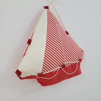 cushion Nautical Sailboat Plush Decor - Handmade Fabric Boat cushion Coastal Nursery Decor