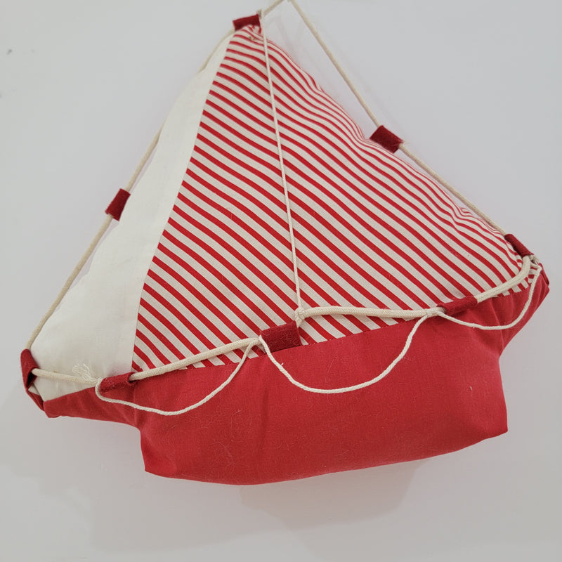 cushion Nautical Sailboat Plush Decor - Handmade Fabric Boat cushion Coastal Nursery Decor