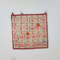 fabric Advent Calendar 24days christmas decor christmas gift