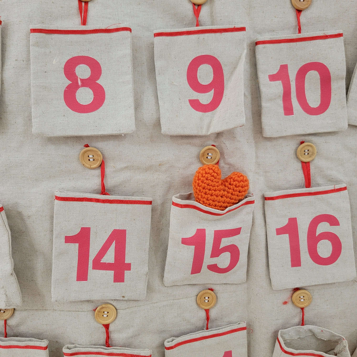 fabric Advent Calendar 24days christmas decor christmas gift