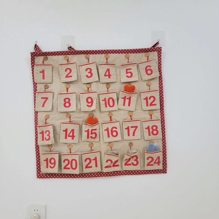 fabric Advent Calendar 24days christmas decor christmas gift