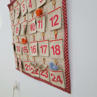 fabric Advent Calendar 24days christmas decor christmas gift