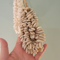 Handmade Cowrie Shell Tassel Wall Hanging | Neutral Boho Coastal Decor