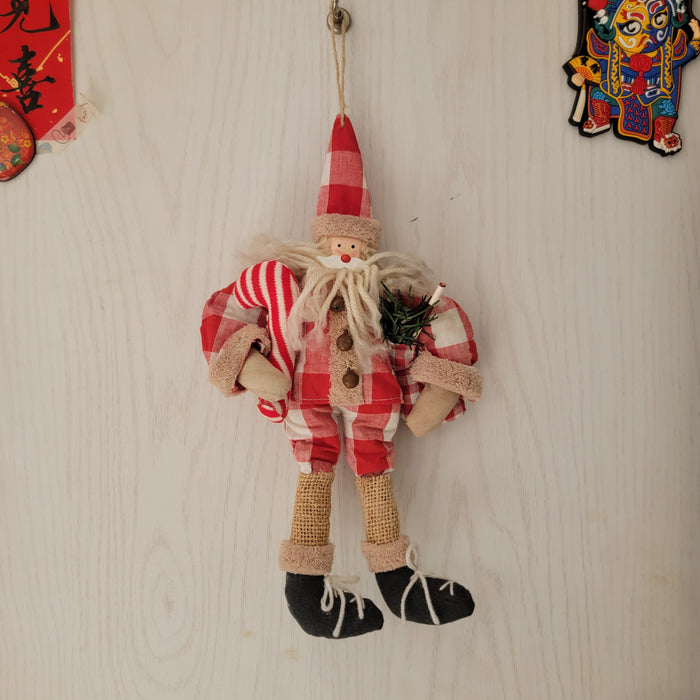 christmas ornament gift items Vintage santa with little rusty bell xmas decoration Christmas Decor XMAS hanger