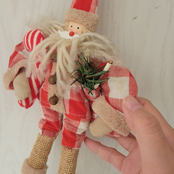 christmas ornament gift items Vintage santa with little rusty bell xmas decoration Christmas Decor XMAS hanger
