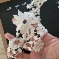 10meters 3D flower Lace Trim Fabric 10cm Sewing Accessories For Wedding Dress Clothing Diy Crafts Supplies Flower Decor