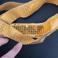 10meters Hand-sewn sequin lace 2.4cm around Woven Gimp Braid Trim Decorative Fabric Trim for Wedding Bridal DIY