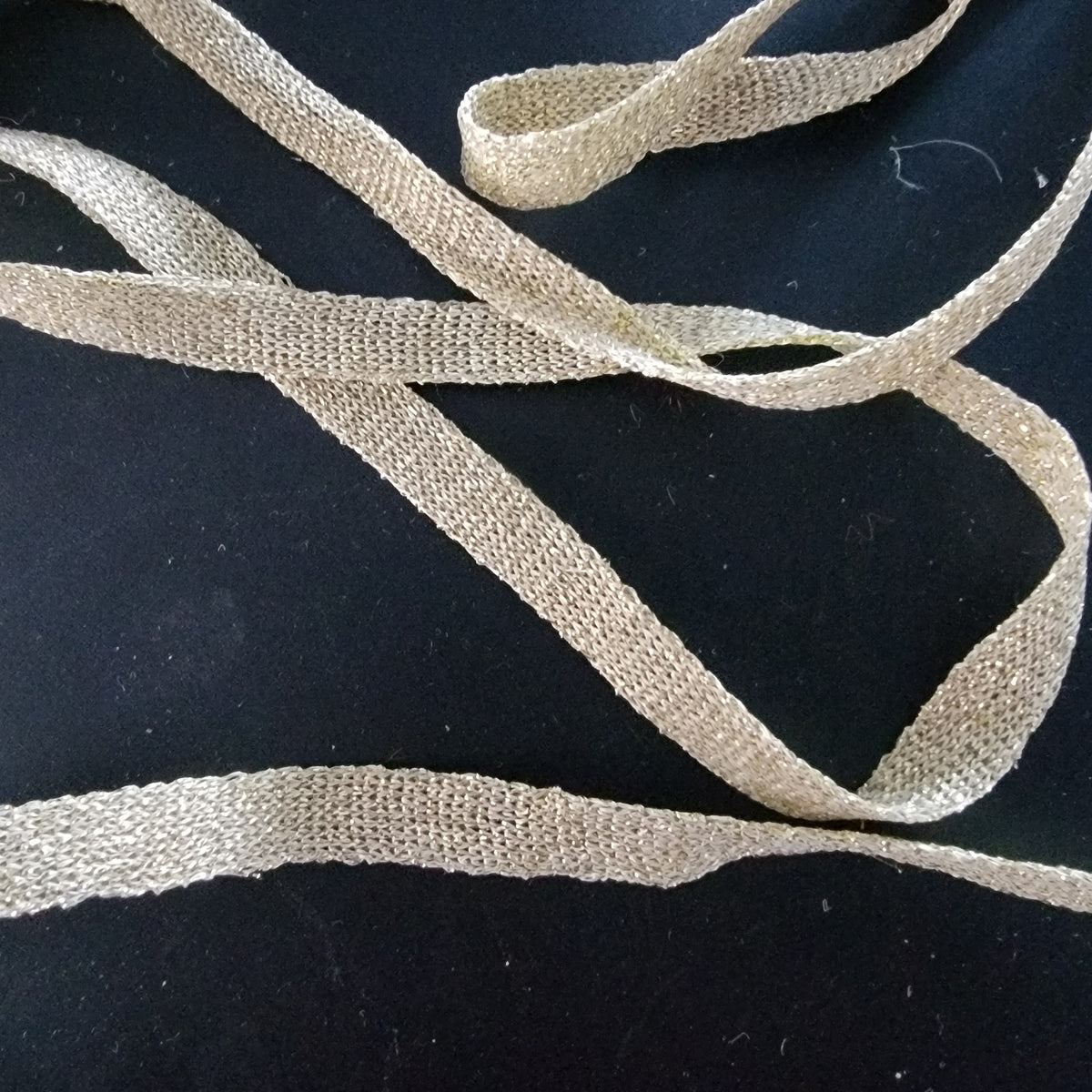 10meters Gold glitter knitted ribbon 10mm Braided Lace Wedding DIY Clothes Craft Accessories