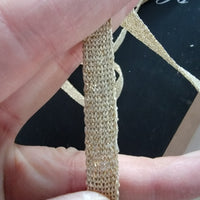 10meters Gold glitter knitted ribbon 10mm Braided Lace Wedding DIY Clothes Craft Accessories