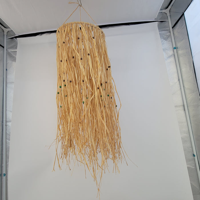 Handmade Beaded Raffia Tassel Wall Hanging | Boho Wedding Decor