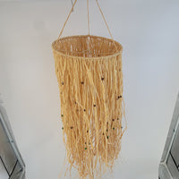 Handmade Beaded Raffia Tassel Wall Hanging | Boho Wedding Decor