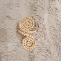 4pcs/packet Elevate Your Tabletop Hand-Braided Raffia Sunburst Tissue Ring Chic Handmade Boho Tissue Decor