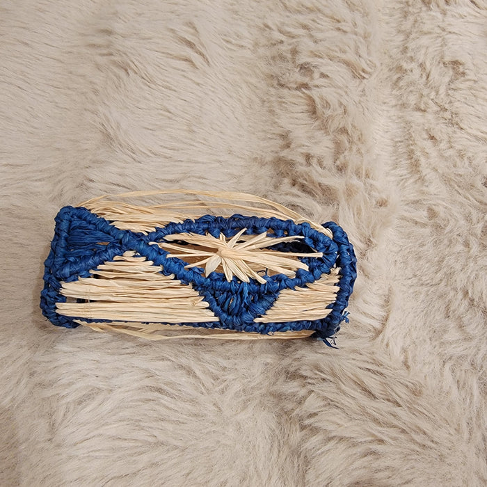 4pcs/packet Elevate Your Tabletop Hand-Braided Raffia Sunburst Tissue Ring Chic Handmade Boho Tissue Decor