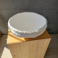 Handcrafted Paper Mache Bowl Recycled Paper Waste, white Color