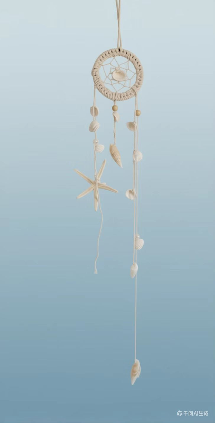 Coastal Seashell Macramé Dreamcatcher – Handwoven Wall Hanging Bring the Calming Essence of the Ocean into Your Home