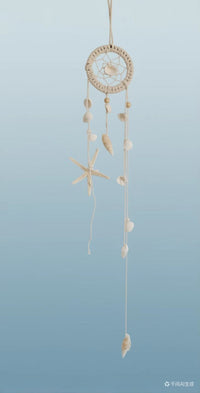 Coastal Seashell Macramé Dreamcatcher – Handwoven Wall Hanging Bring the Calming Essence of the Ocean into Your Home