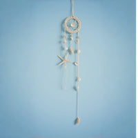 Coastal Seashell Macramé Dreamcatcher – Handwoven Wall Hanging Bring the Calming Essence of the Ocean into Your Home