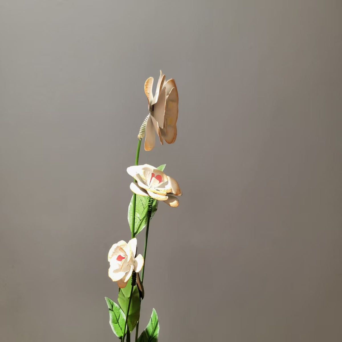 Minor imperfections Artisan Handcrafted Iron Sunflower Stakes - Rustic Yellow Metal Garden Art for Outdoor Living