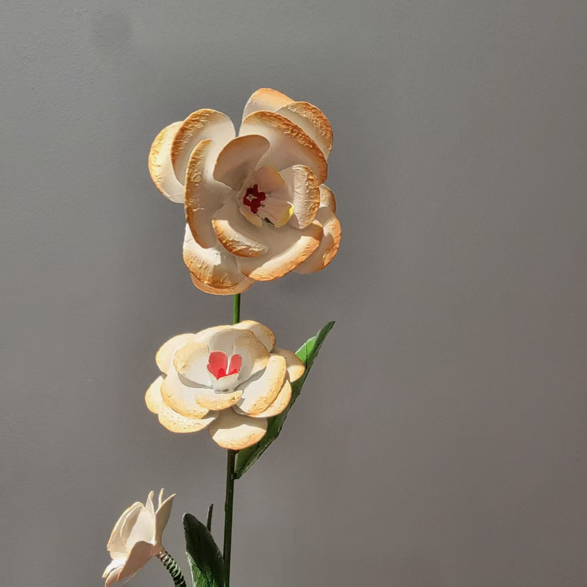 Minor imperfections Artisan Handcrafted Iron Sunflower Stakes - Rustic Yellow Metal Garden Art for Outdoor Living