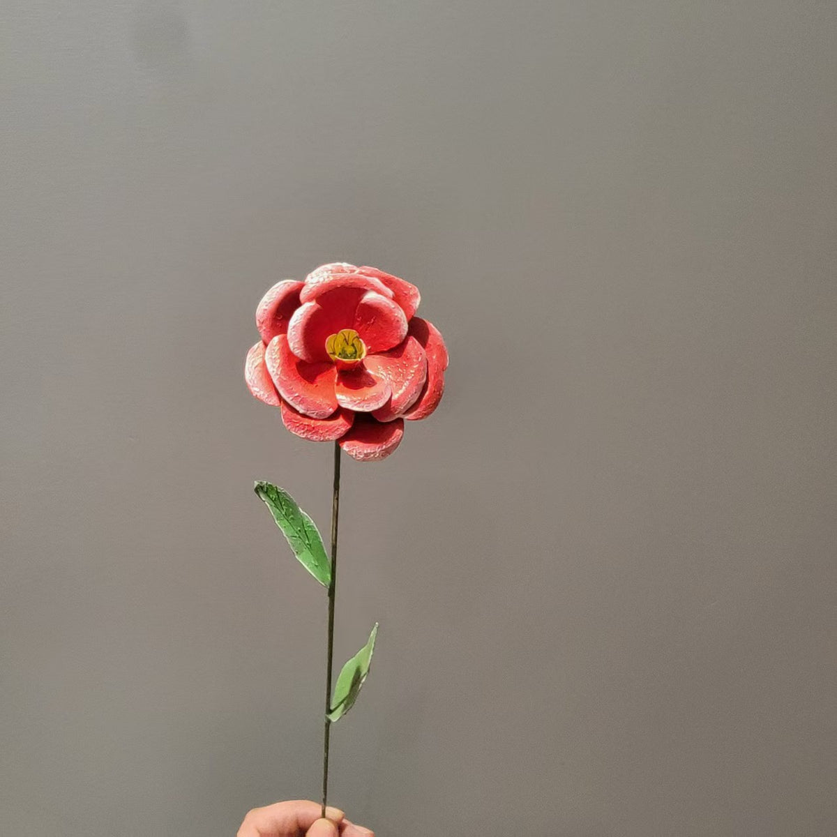 Minor imperfections Artisan Handcrafted Iron Sunflower Stakes - Rustic Yellow Metal Garden Art for Outdoor Living