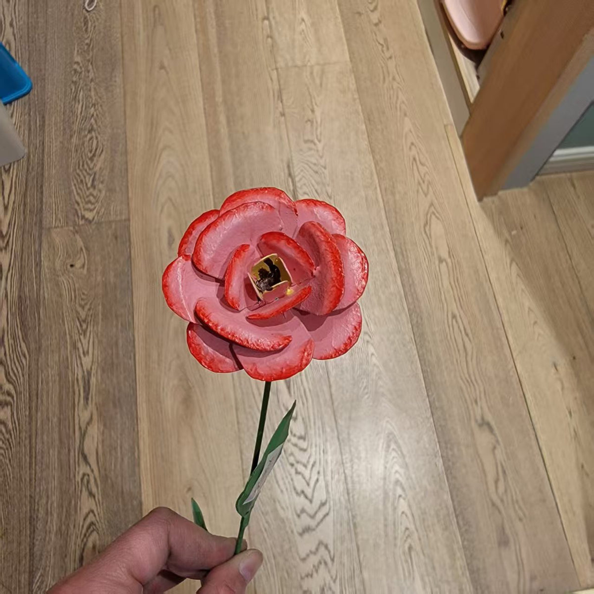 Minor imperfections Artisan Handcrafted Iron Sunflower Stakes - Rustic Yellow Metal Garden Art for Outdoor Living