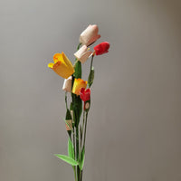 Minor imperfections Artisan Handcrafted Iron Sunflower Stakes - Rustic Yellow Metal Garden Art for Outdoor Living