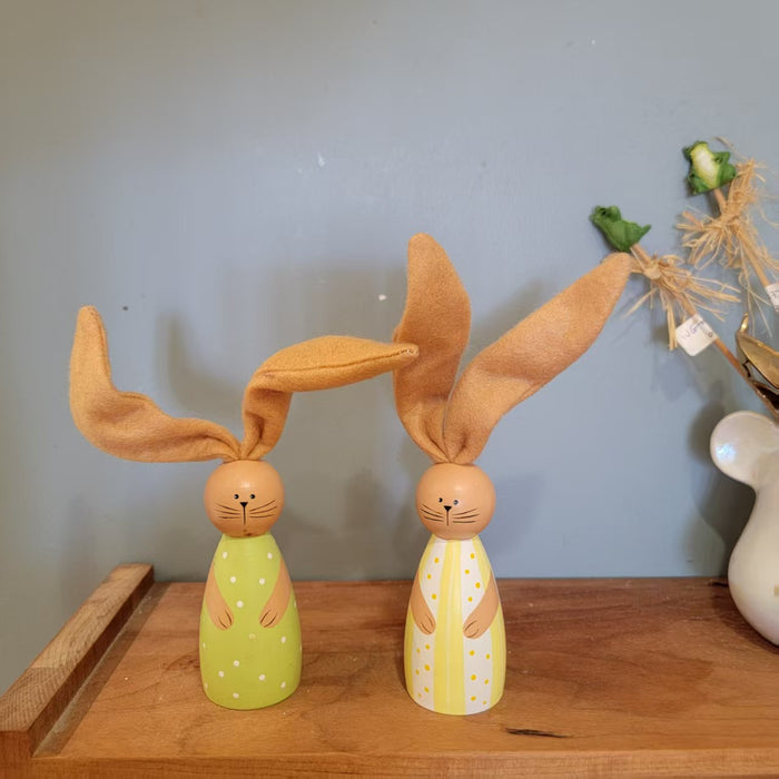 Easter Must-Have: Bendable Ear Wooden Bunnies for Spring Displays