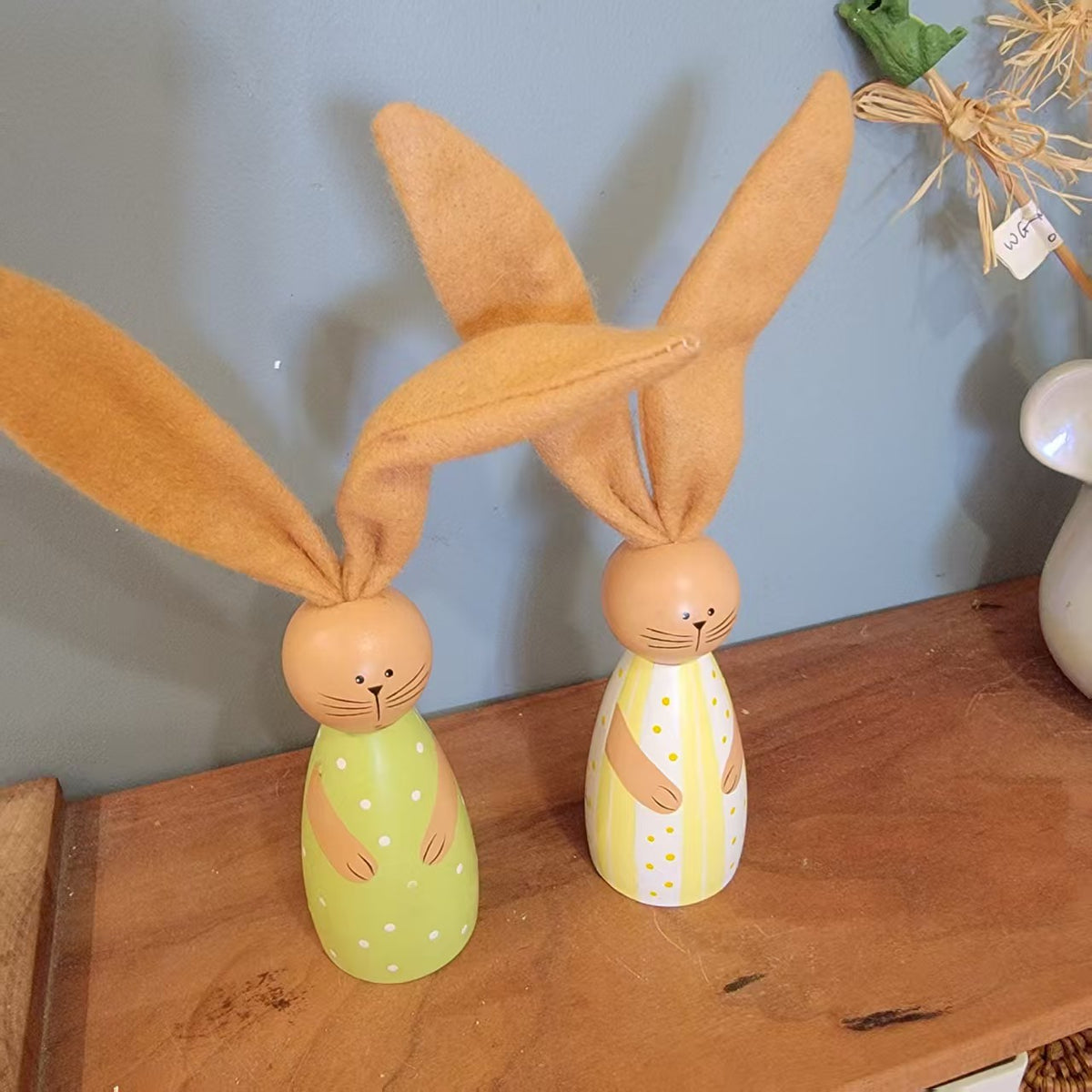 Easter Must-Have: Bendable Ear Wooden Bunnies for Spring Displays