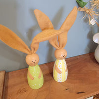 Easter Must-Have: Bendable Ear Wooden Bunnies for Spring Displays