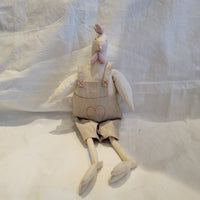 Natural Linen Rabbit Plush Toy – Hand-Stitched Keepsake for Baby Showers & Easter