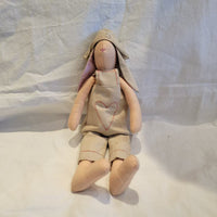 Natural Linen Rabbit Plush Toy – Hand-Stitched Keepsake for Baby Showers & Easter