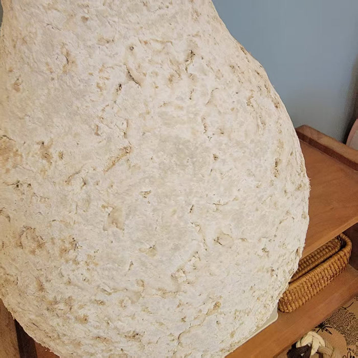 Handmade Textured Paper Mache Vase Boho Minimalist Tabletop Accent