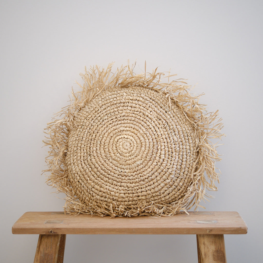 boho crochet cushion handweaving crcoeht outdoor Natural Fiber