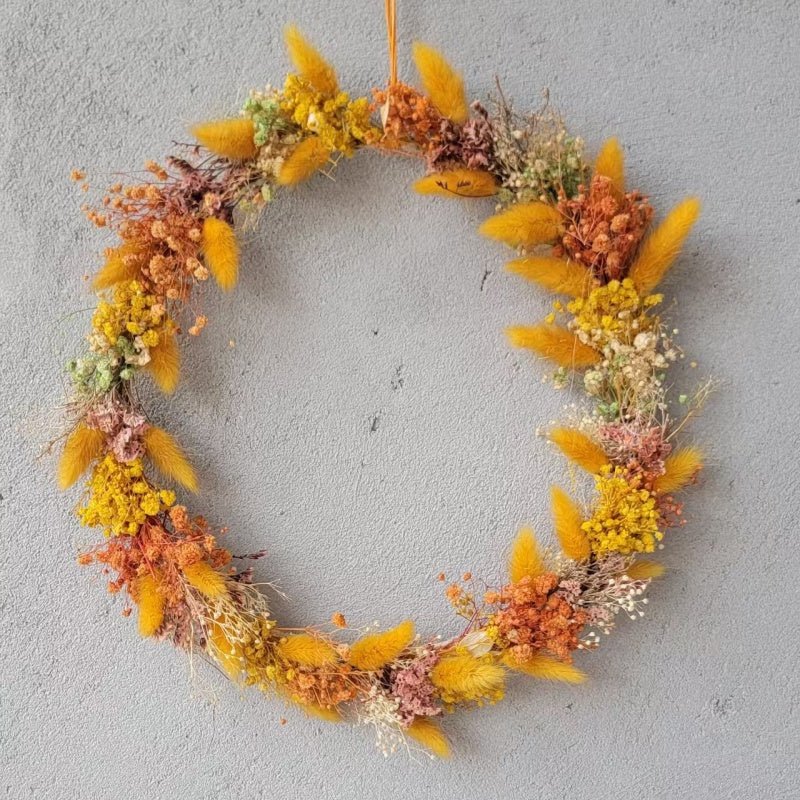 Preserved flower wreath, wall and door hanging decor, wearable bridal flower crown, Hawaiian lei, ideal for holiday gifts