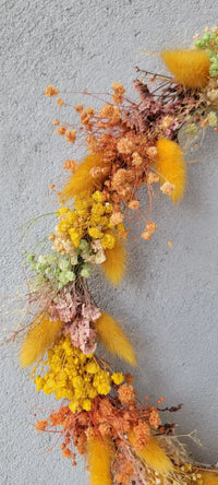 Preserved flower wreath, wall and door hanging decor, wearable bridal flower crown, Hawaiian lei, ideal for holiday gifts