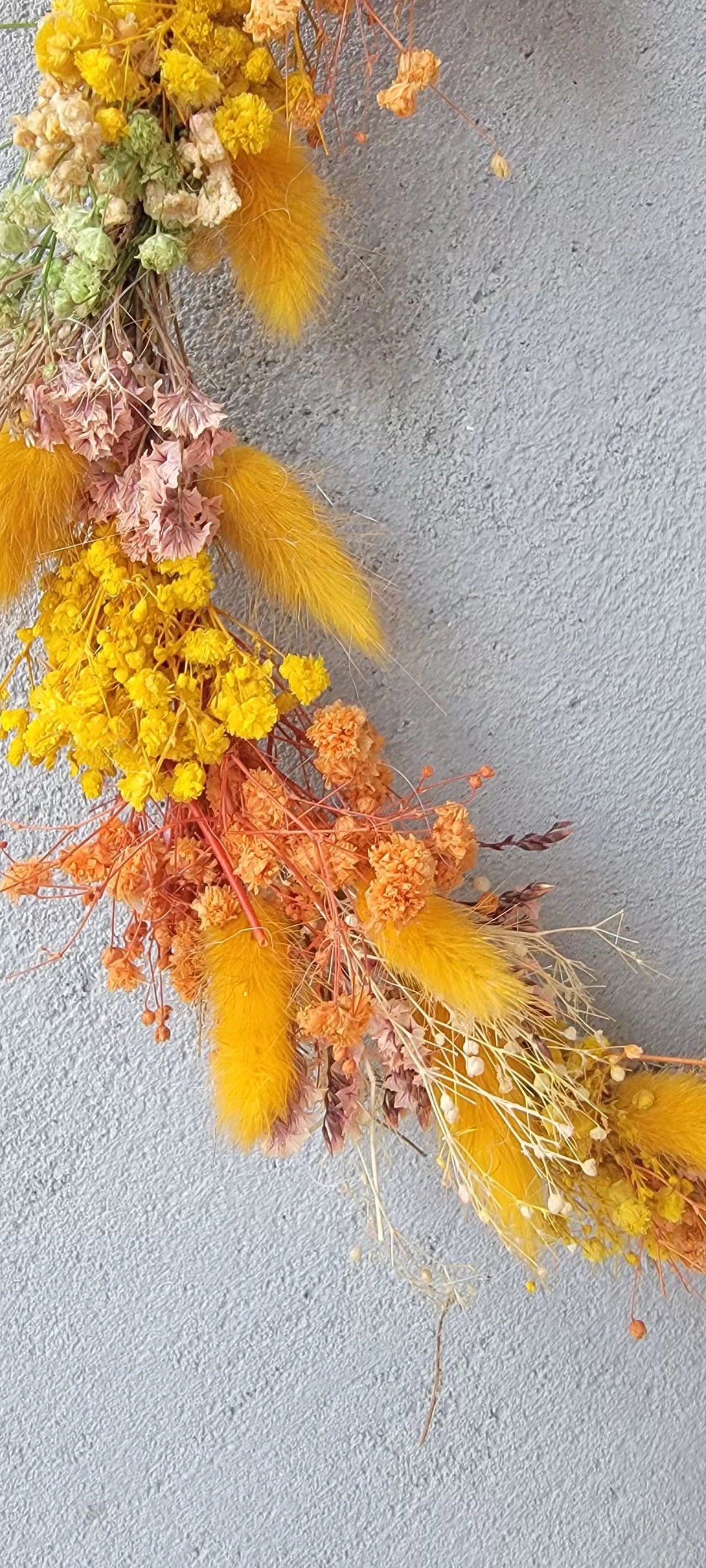 Preserved flower wreath, wall and door hanging decor, wearable bridal flower crown, Hawaiian lei, ideal for holiday gifts