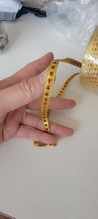 85meters Gold glitter knitted ribbon 10mm Braided Lace Wedding DIY Clothes Craft Accessories Wrapping ribbon