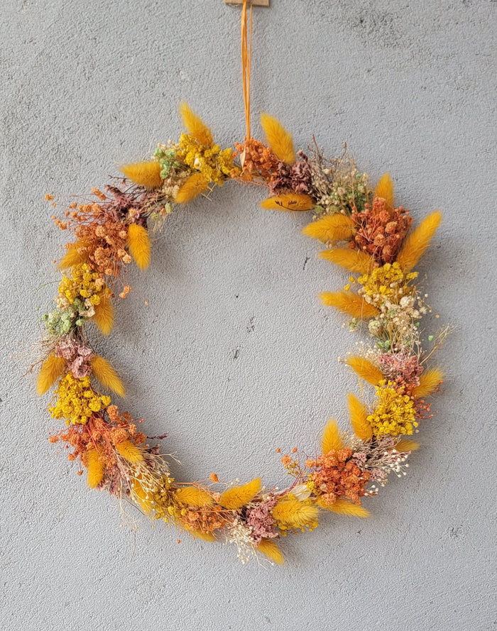 Preserved flower wreath, wall and door hanging decor, wearable bridal flower crown, Hawaiian lei, ideal for holiday gifts